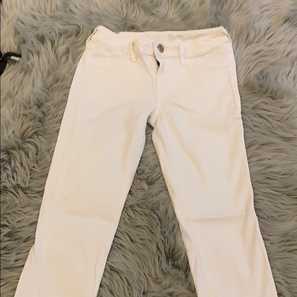 Soft white skinny jeans